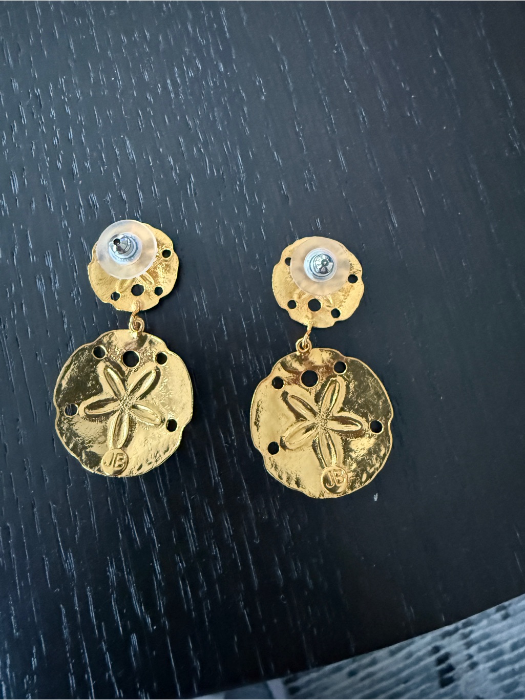 Jennifer Behr Tarni Gold Sand Dollar Drop Earrings - Elegant Women’s Jewelry — image 2 of 3